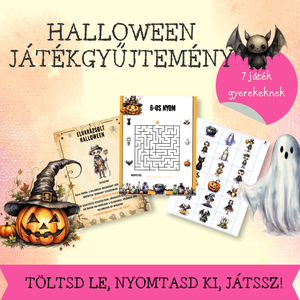 Halloween játékgyűjtemény gyerekeknek, Játék & Sport, Készségfejlesztő és Logikai játék, Logikai játékok, Fotó, grafika, rajz, illusztráció, MESKA