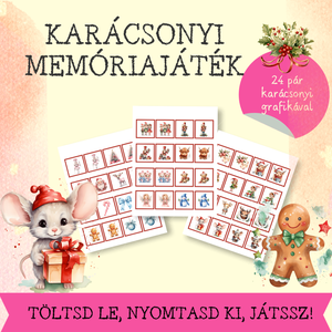 Karácsonyi memóriajáték gyerekeknek - játék & sport - készségfejlesztő és logikai játék - memória játékok - Meska.hu
