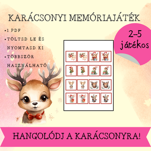 Karácsonyi memóriajáték gyerekeknek - játék & sport - készségfejlesztő és logikai játék - memória játékok - Meska.hu