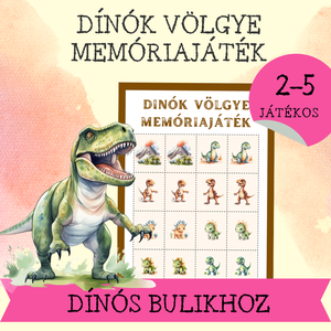 Dínók völgye memóriajáték gyerekeknek, Játék & Sport, Készségfejlesztő és Logikai játék, Memória játékok, Fotó, grafika, rajz, illusztráció, MESKA