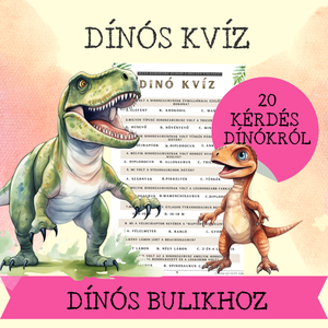 Dínós kvíz 20 kérdéssel, , Fotó, grafika, rajz, illusztráció, MESKA