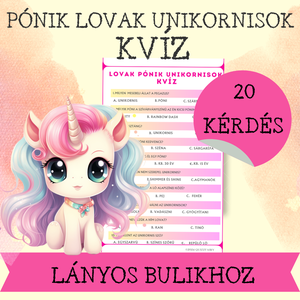 Pónik, lovak, unikornisok kvíz 20 kérdéssel, , Fotó, grafika, rajz, illusztráció, MESKA