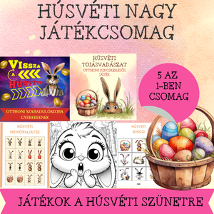 Húsvéti nagy játékcsomag, Otthon & Életmód, Papír, írószer, Színező, Fotó, grafika, rajz, illusztráció, MESKA