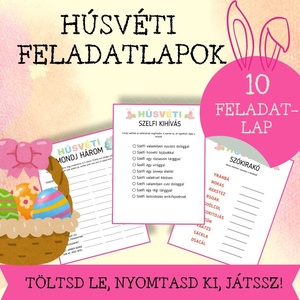 Húsvéti feladatlapok, Játék & Sport, Táblajáték és Kártyajáték, Társasjátékok, Fotó, grafika, rajz, illusztráció, MESKA