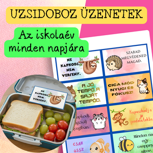 Uzsonnásdoboz üzenetek gyerekeknek - Meska.hu