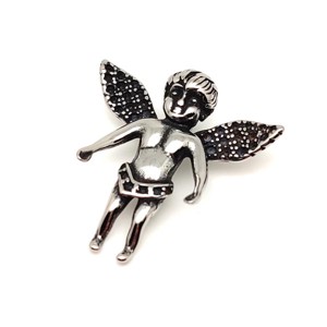 Medál acél angyal 3,5x3,5cm, Ékszer, Nyaklánc, Medál, , MESKA