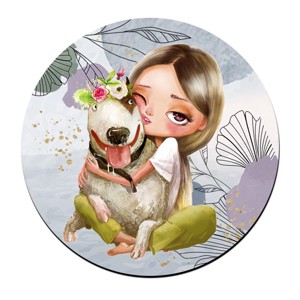 Én és a kutyám mintás bögre alátét, , , MESKA