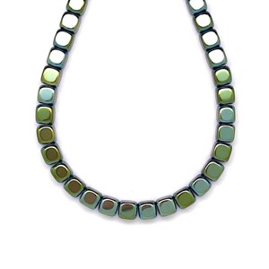 Hematit kocka kerekített szin zöld 6x6mm, Kellékek & szerszámok, Ásvány alapanyag, Ásványfüzér, , MESKA