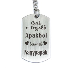 Apákból lesznek Nagypapák acél medálos kulcstartó - táska & tok - kulcstartó & táskadísz - kulcstartó - Meska.hu