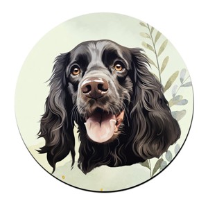 Fekete angol cocker spániel portré mintás bögre alátét, , , MESKA
