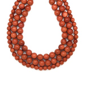 Goldstone vörös matt golyó 10mm  ékszerkészítő alapanyag (füzér), Kellékek & szerszámok, Ásvány alapanyag, Ásványfüzér, , MESKA