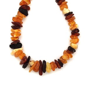 Borostyán matt vegyes nagy splitter nyaklánc 45cm, Kellékek & szerszámok, Ásvány alapanyag, Splitter, , MESKA