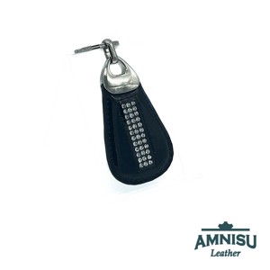 Fekete lakk csepp alakú kristály köves kulcstartó H8002, , , MESKA