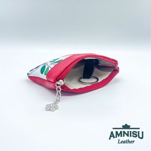 Piros - matyó mintás ívelt egy cipzáras kulcstartó C5017 - táska & tok - kulcstartó & táskadísz - kulcstartó - Meska.hu