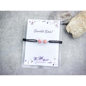 Szeretlek Dédi rodokrozit angyal karkötő, Ékszer, Karkötő, Gyöngyös karkötő, , MESKA