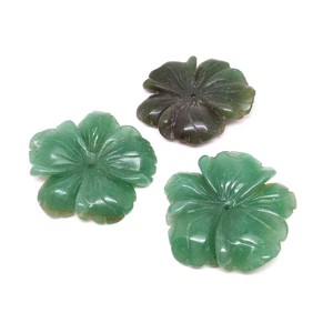 Virág faragott átfúrt Aventurin 4cm, Ékszer, Nyaklánc, Medál, , MESKA