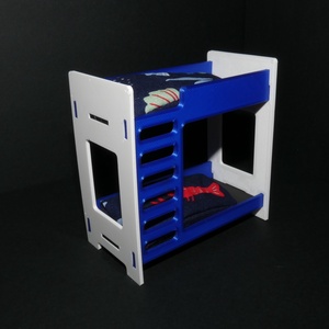 3D nyomtatott mini bútor,emeletes ágy. - játék & sport - baba & babaház - babaház - Meska.hu