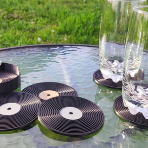 Bakelit lemez  alakú poháralátét, 3D nyomtatott - otthon & lakás - konyhafelszerelés, tálalás - tálalás - tányér- és poháralátét - Meska.hu