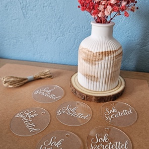 Akril ajándékkísérő szett (6 db)  - Meska.hu