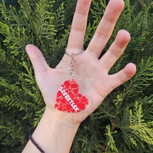 Akril kulcstartó - szeretlek felirattal - Meska.hu