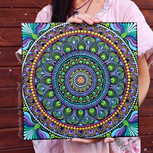 Benned Lévő Univerzum Pontozott Mandala - Meska.hu