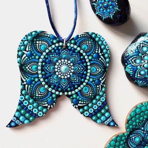 Angyalszárny Pontozott Mandala Nyaklánc - Meska.hu