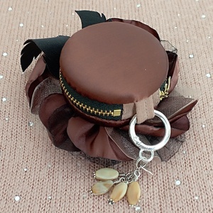 Barna rózsás érmetárca - táska & tok - pénztárca & más tok - aprópénztartó - Meska.hu