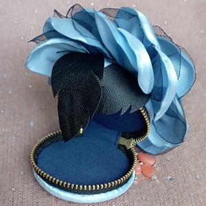 Kék rózsás érmetárca - táska & tok - pénztárca & más tok - aprópénztartó - Meska.hu