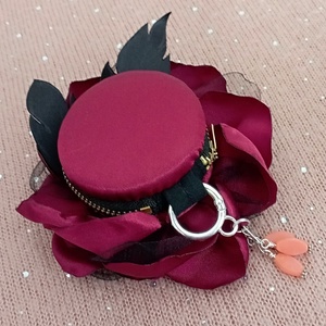 Bordó rózsás érmetárca - táska & tok - pénztárca & más tok - aprópénztartó - Meska.hu