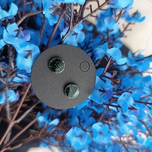 Gothic Fairy bedugós fülbevaló - Zöld, Ékszer, Fülbevaló, Pötty fülbevaló, Ékszerkészítés, MESKA