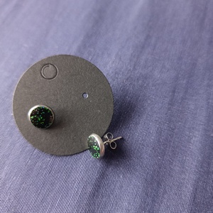 Gothic Fairy bedugós fülbevaló - Zöld - ékszer - fülbevaló - pötty fülbevaló - Meska.hu