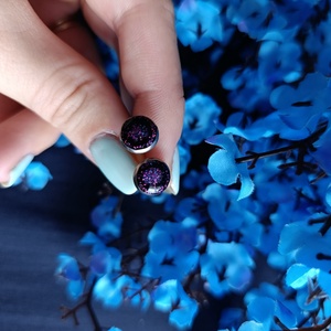  Gothic Fairy bedugós fülbevaló - Lila - ékszer - fülbevaló - pötty fülbevaló - Meska.hu