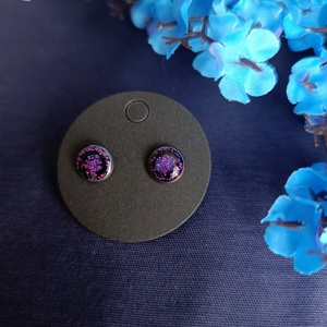  Gothic Fairy bedugós fülbevaló - Lila - ékszer - fülbevaló - pötty fülbevaló - Meska.hu