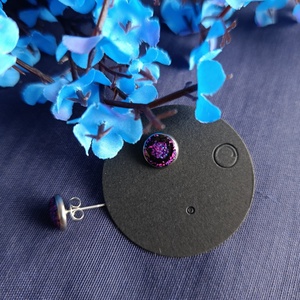  Gothic Fairy bedugós fülbevaló - Lila - ékszer - fülbevaló - pötty fülbevaló - Meska.hu