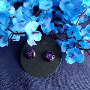  Gothic Fairy bedugós fülbevaló - Lila, Ékszer, Fülbevaló, Pötty fülbevaló, , MESKA