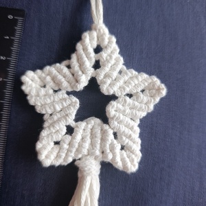 Macrame Csillag karácsonyi dísz - karácsony - karácsonyi lakásdekoráció - karácsonyi lakásdíszek - Meska.hu