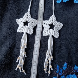 Páros macrame csillag - karácsonyi dísz - karácsony - karácsonyi lakásdekoráció - karácsonyi lakásdíszek - Meska.hu