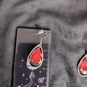 Denevéres csepp alakú fülbevaló - ékszer - fülbevaló - lógó csepp fülbevaló - Meska.hu