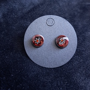 Red Velvet pókhálós fülbevaló - Meska.hu