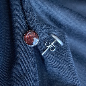 Red Velvet csillámos fülbevaló - Meska.hu