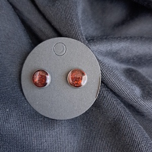 Red Velvet csillámos fülbevaló - ékszer - fülbevaló - pötty fülbevaló - Meska.hu