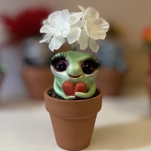 Virághagymácska (Csupaszív), Otthon & Életmód, Dekoráció, Virágdísz és tartó, Cserép & Kaspó, Gyurma, MESKA