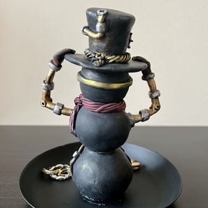Steampunk hóember - otthon & életmód - dekoráció - asztal és polc dekoráció - asztaldísz - Meska.hu