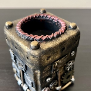 Steampunk mécsestartó - esküvő - dekoráció - gyertya & gyertyatartó - Meska.hu