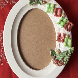 Ovális téli keret, Otthon & Életmód, Dekoráció, Kép & Falikép, Képkeret, Mindenmás, Gyurma, MESKA