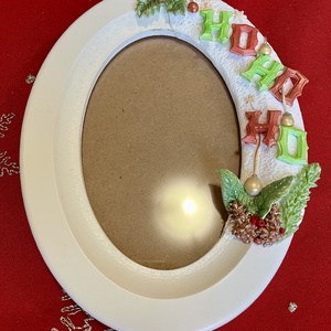 Ovális téli keret - otthon & életmód - dekoráció - kép & falikép - képkeret - Meska.hu