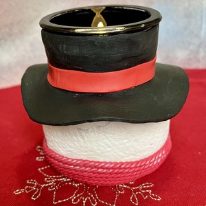 Hóember gyertyatartó - otthon & életmód - gyertya, illat, aroma - gyertyatartó - Meska.hu