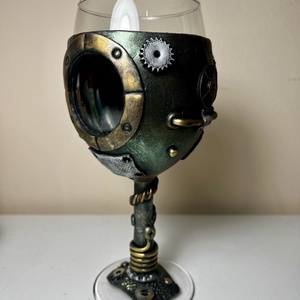 Steampunk borospohár  - otthon & életmód - konyhafelszerelés, tálalás - tálalás - boros poharak, szettek - Meska.hu
