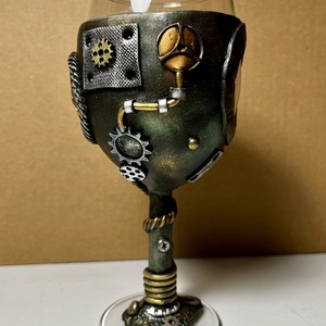 Steampunk borospohár  - otthon & életmód - konyhafelszerelés, tálalás - tálalás - boros poharak, szettek - Meska.hu