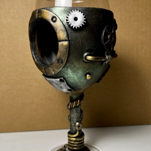 Steampunk borospohár  - otthon & életmód - konyhafelszerelés, tálalás - tálalás - boros poharak, szettek - Meska.hu